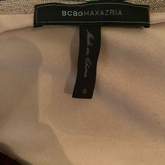 BCBGMaxAzria Black and Red Striped Long Sleeve Dress - Picture 5 of 5